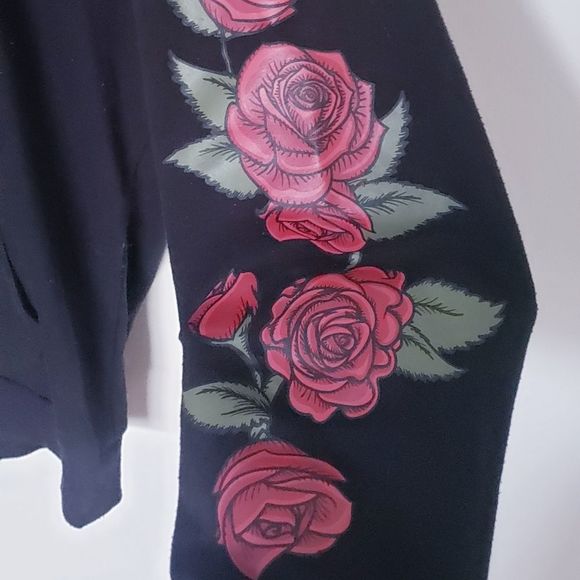 Rose sleeve oversized hoodie - Picture 2 of 4